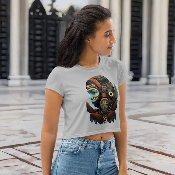 Otherworldly Haida-Tlingit Crop T-Shirt